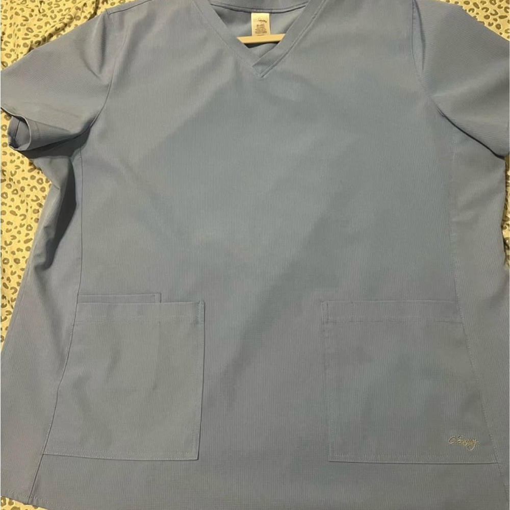 Cherokee Blue Men's Scrub Top